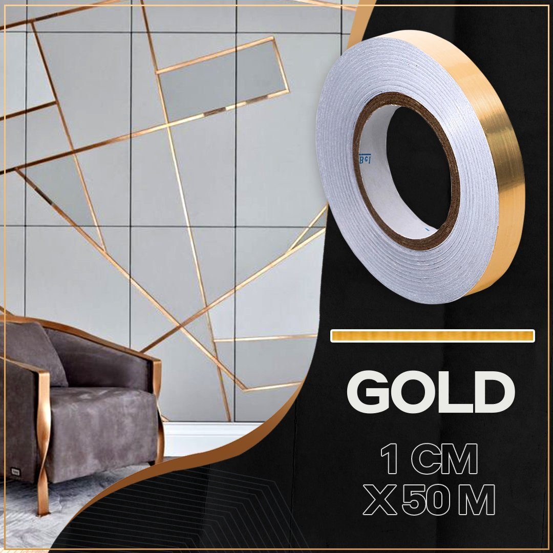 Ceramic Tile Gap Tape -Gold Color ( 50 Meters)