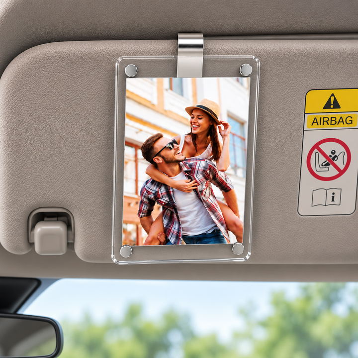 Car Sun Visor Photo Frame