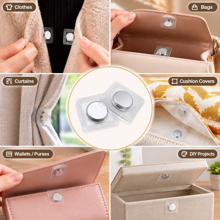 Invisible Magnetic Closure Buttons