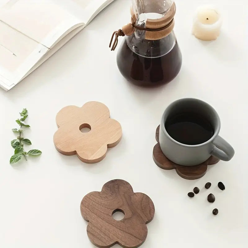 Wooden Flower-Shaped Heat-Resistant Mats