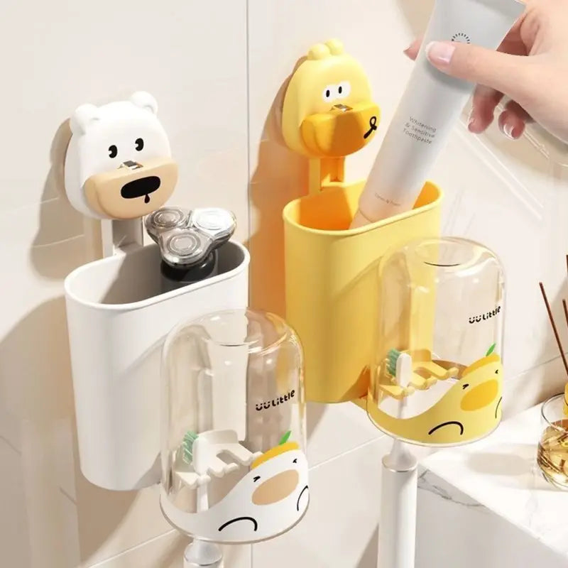 Duck Shape Suction Cup Toothbrush Holder