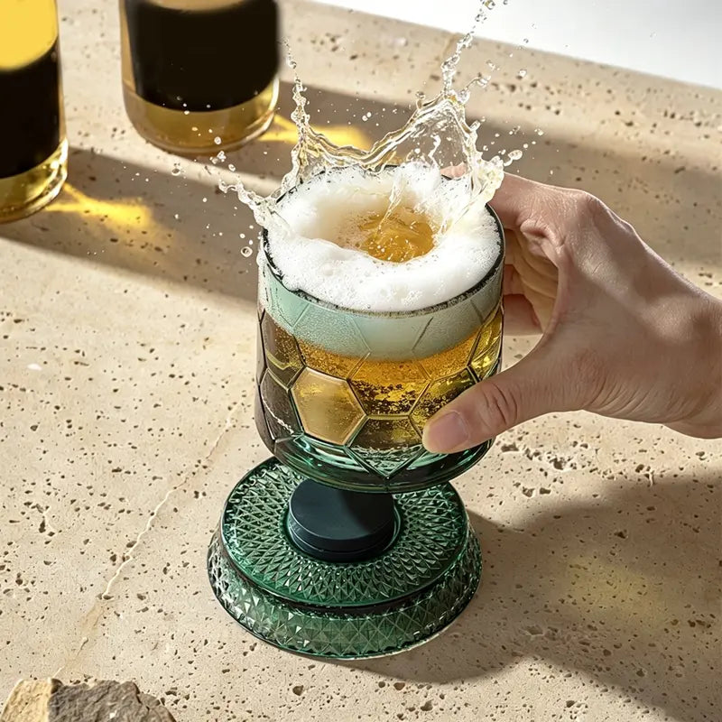 Football Texture Premium Spinning Glass