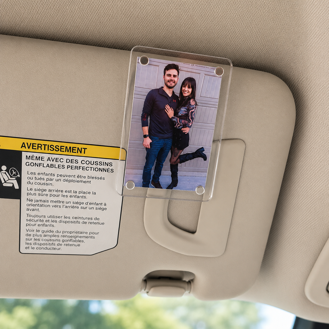 Car Sun Visor Photo Frame