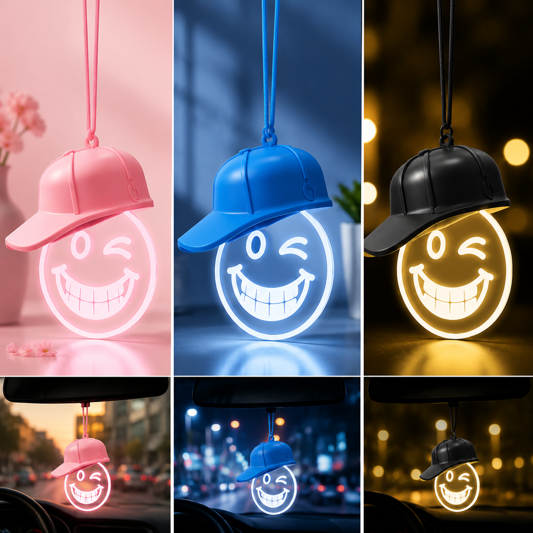 Cute Smiley LED Car Decor