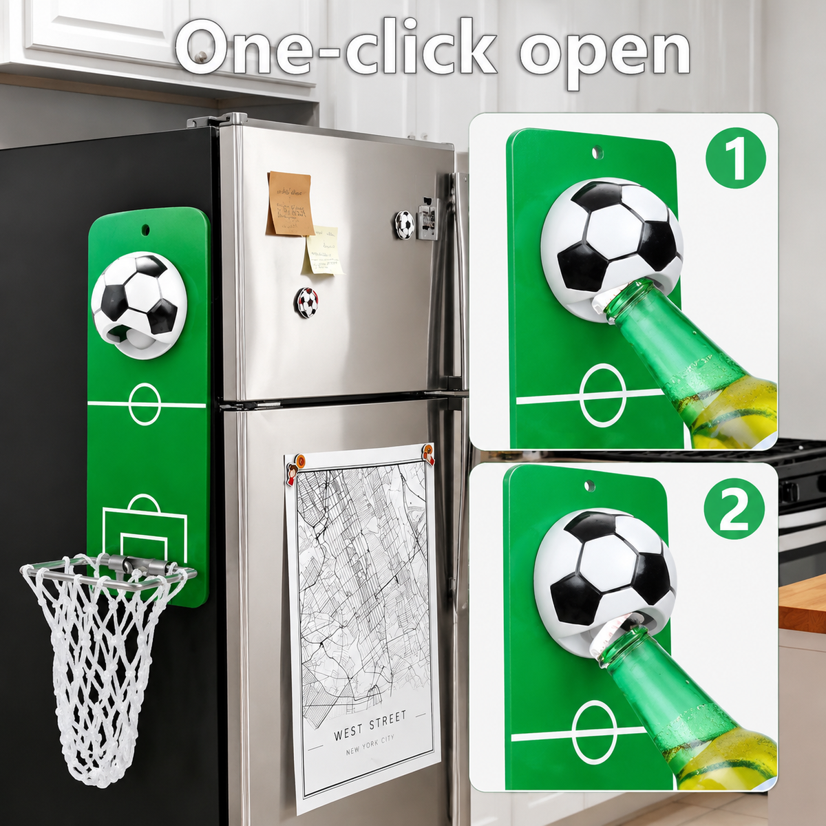 Football Style Wall Mounted Bottle Opener
