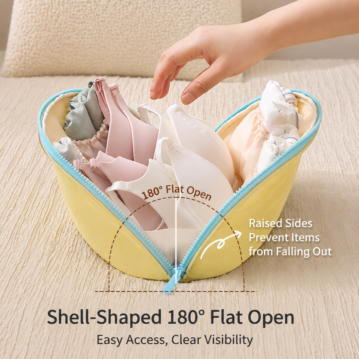Compact Travel Underwear & Socks Pouch