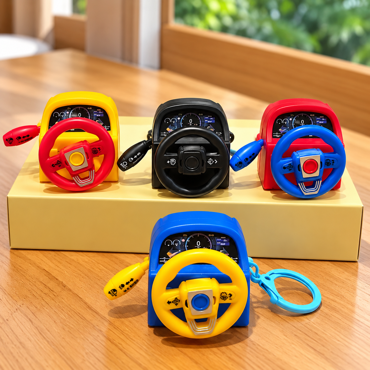 Mini Steering Wheel Keychain