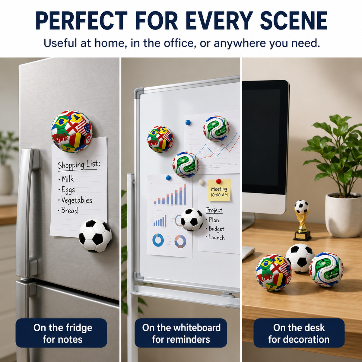 Cute Football Decorative Magnets