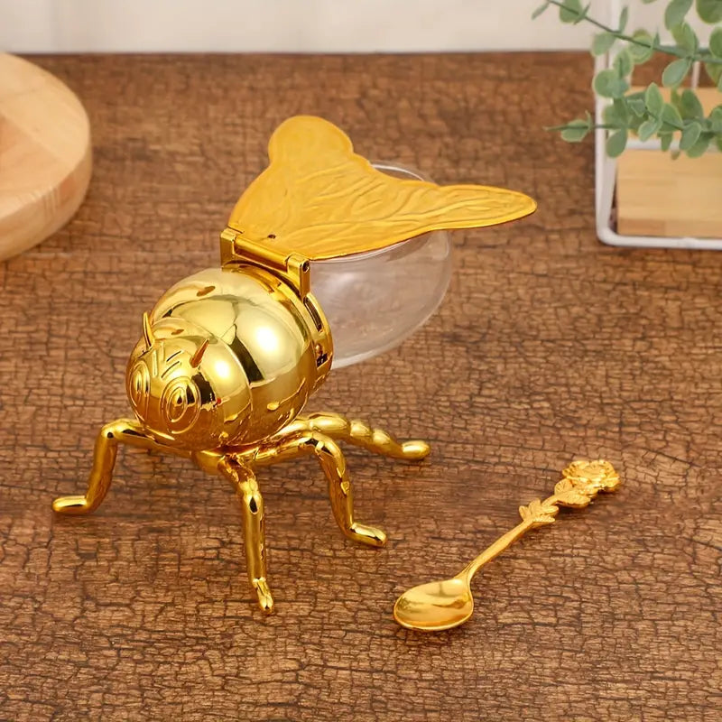 Bee Shaped Honey Jar with Spoon