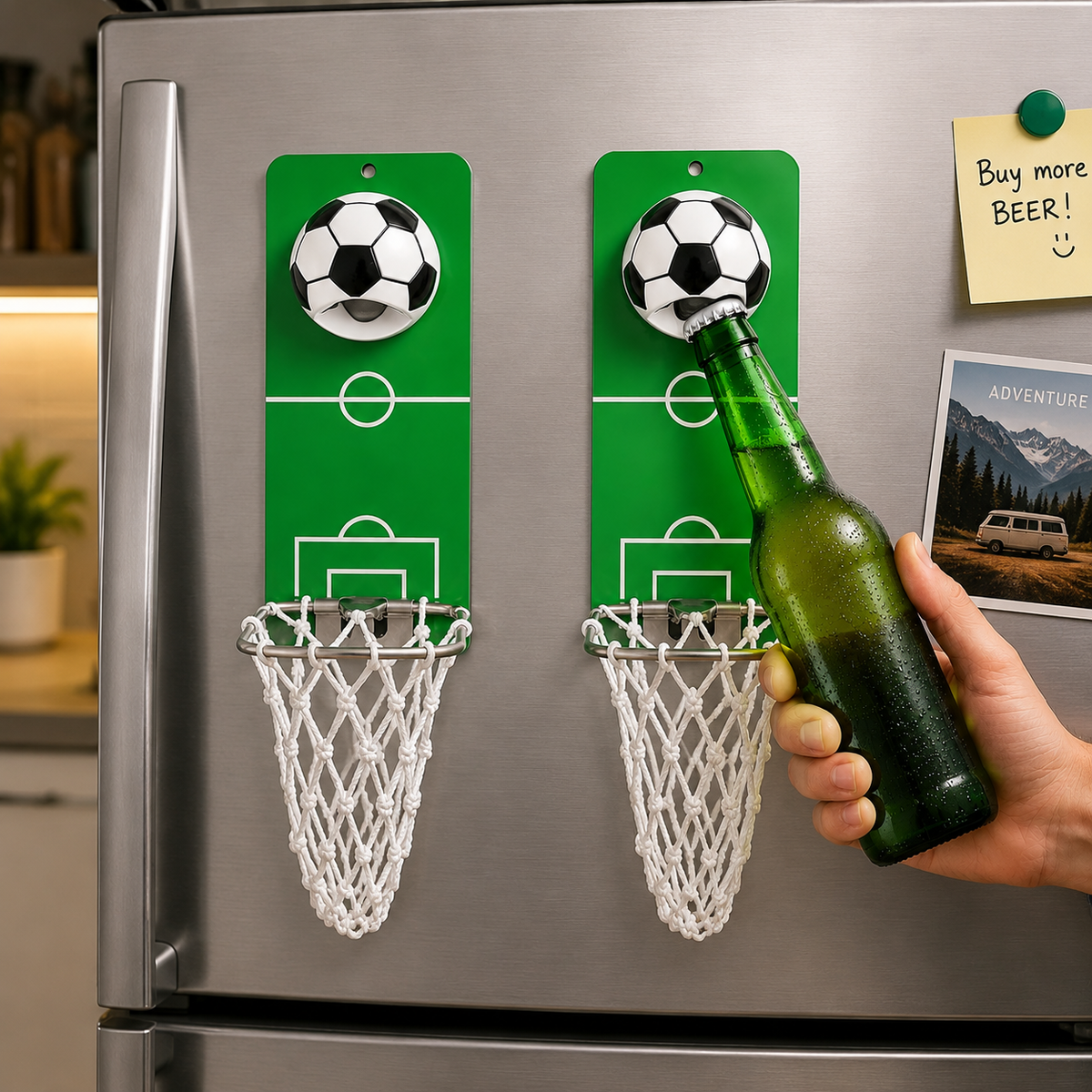 Football Style Wall Mounted Bottle Opener