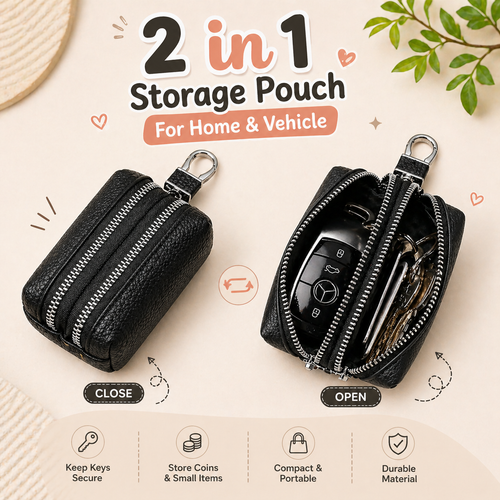 2 in 1 Storage Pouch For Home & Vehicle key