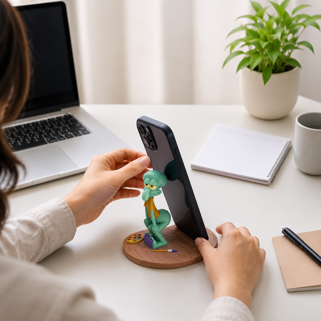 Cute Squidward Phone Holder