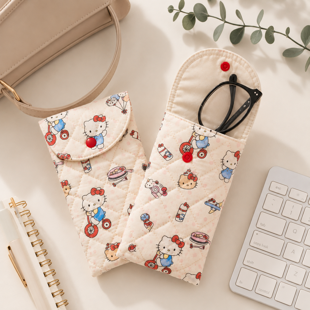 Soft Quilted Glasses Carry Case
