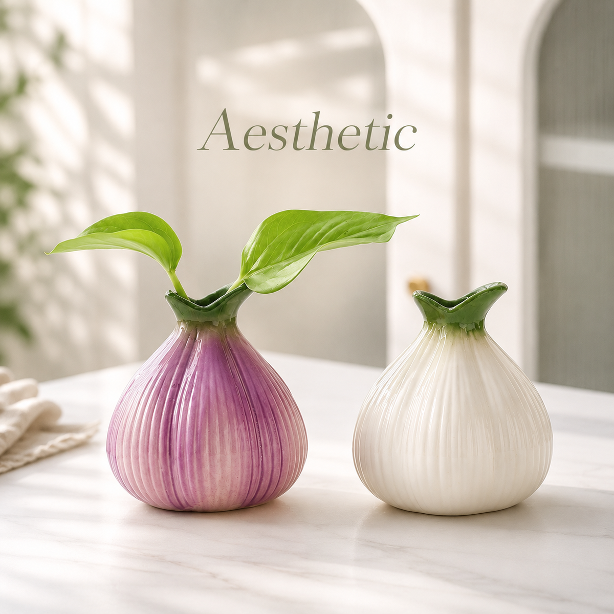 Onion Charm Ceramic Flower Vase