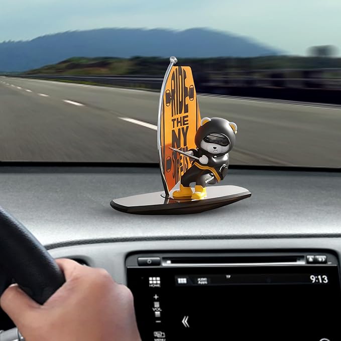 Cute Surfing Bear Car Decor