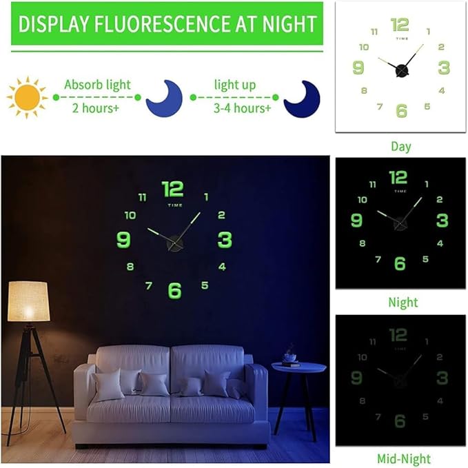 Glow-in-the-Dark Wall Clock