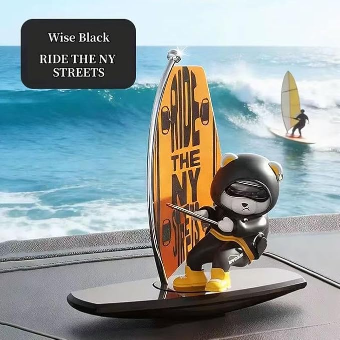 Cute Surfing Bear Car Decor