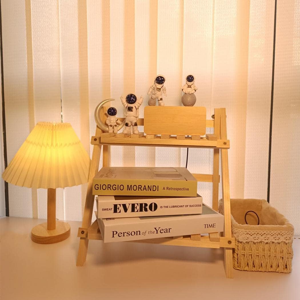 Wooden 2-tier Desktop Shelf Storage Rack