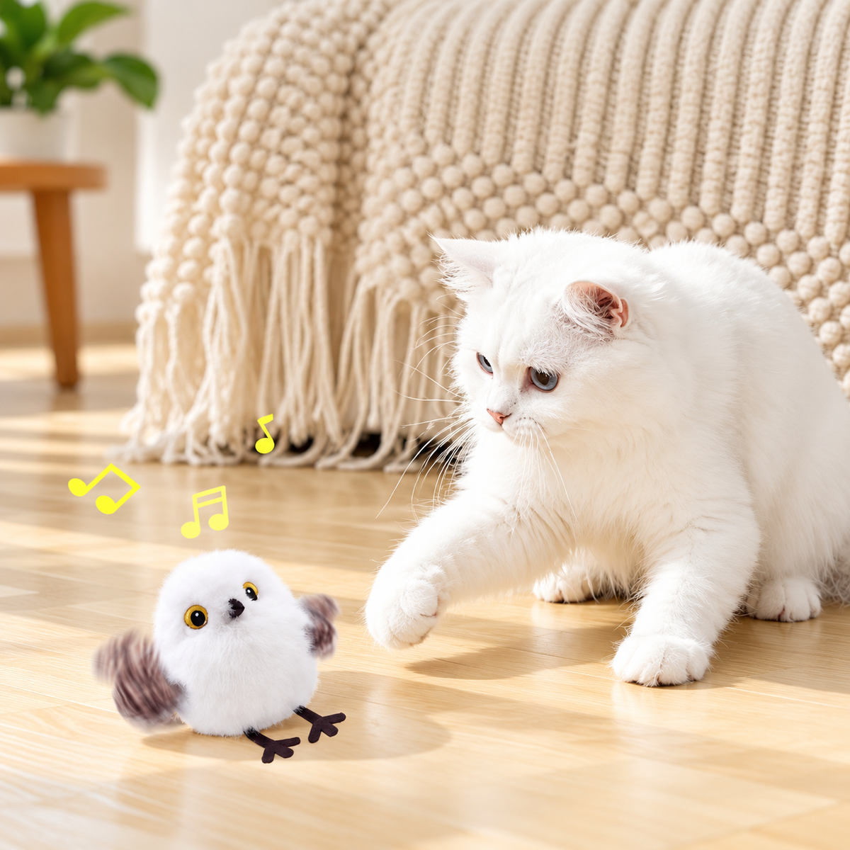 Electric Flapping Bird Pet Toy