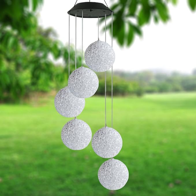 Solar LED Crystal Ball Wind Chime