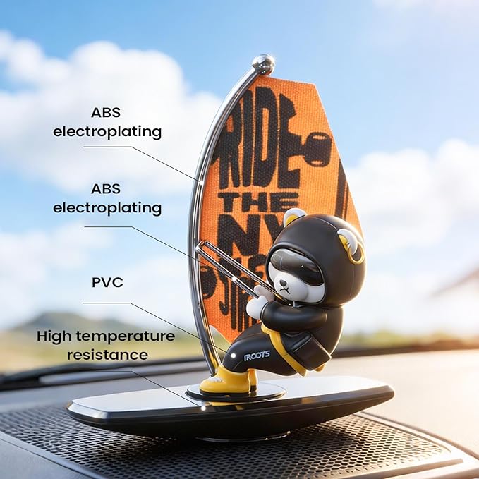Cute Surfing Bear Car Decor