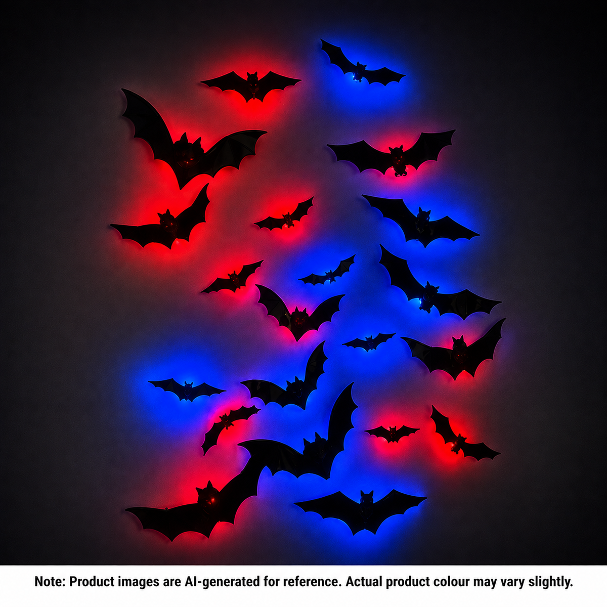 Colourful 3D Bat Wall Decor