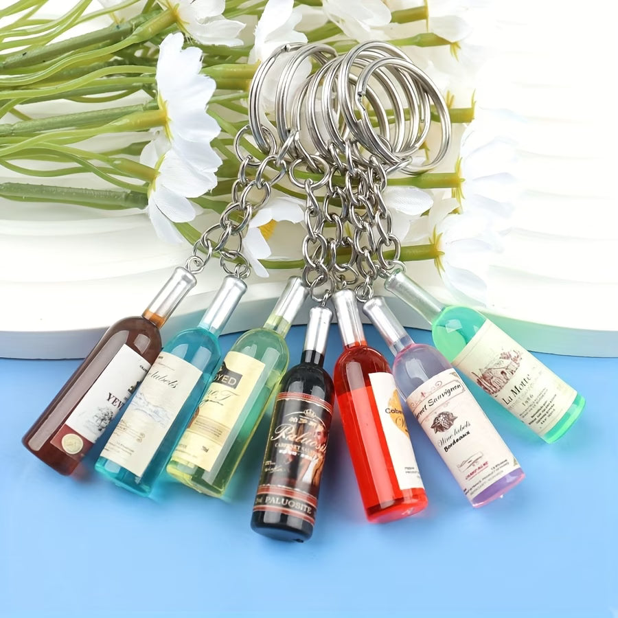 Trendy Bottle Charm Keychain