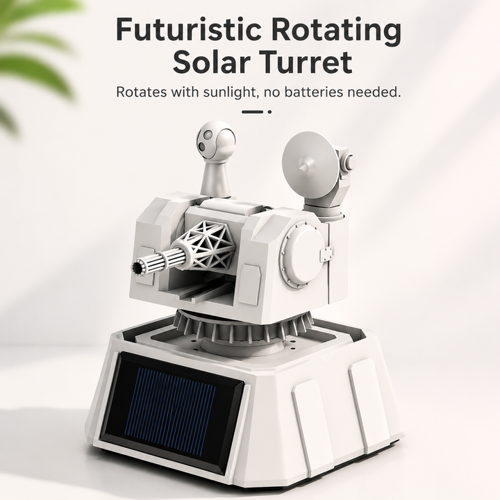 Futuristic Rotating Solar Turret