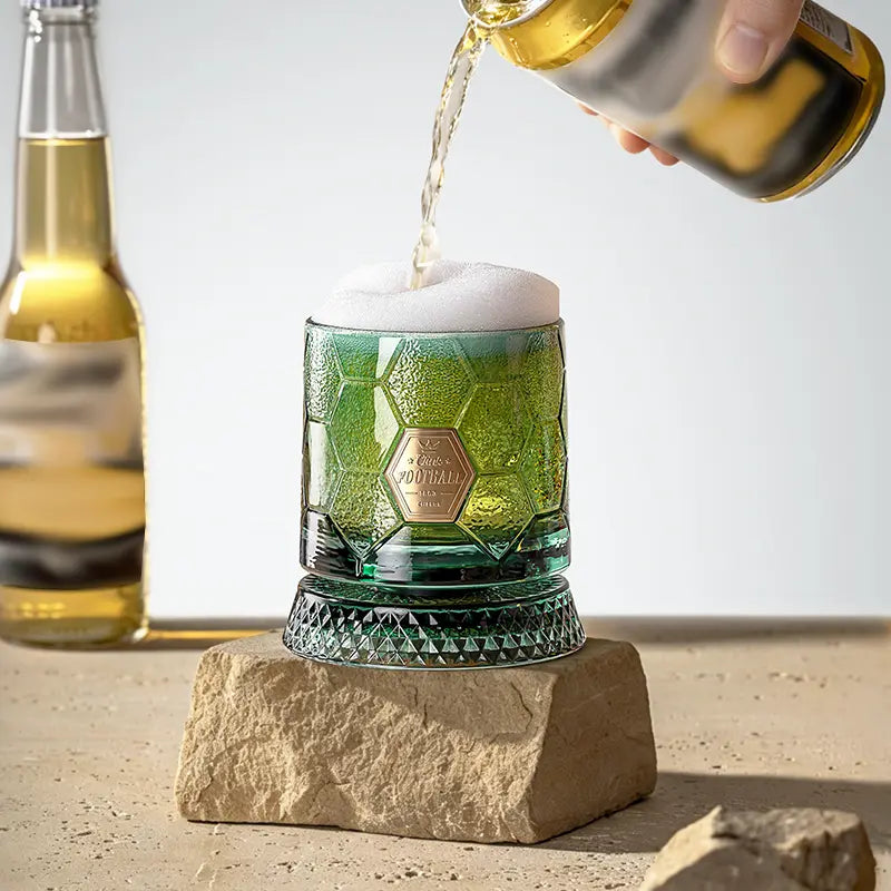Football Texture Premium Spinning Glass