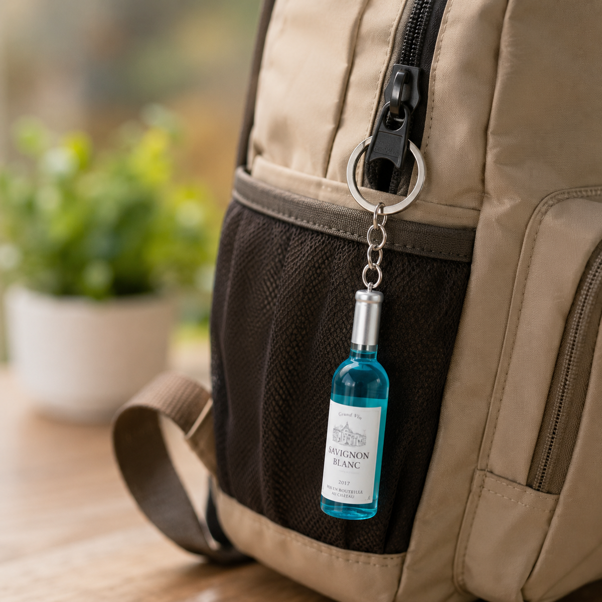 Trendy Bottle Charm Keychain