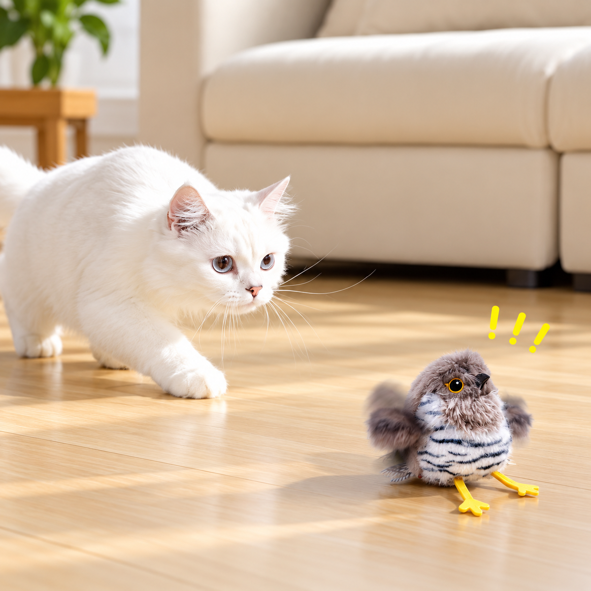 Electric Flapping Bird Pet Toy