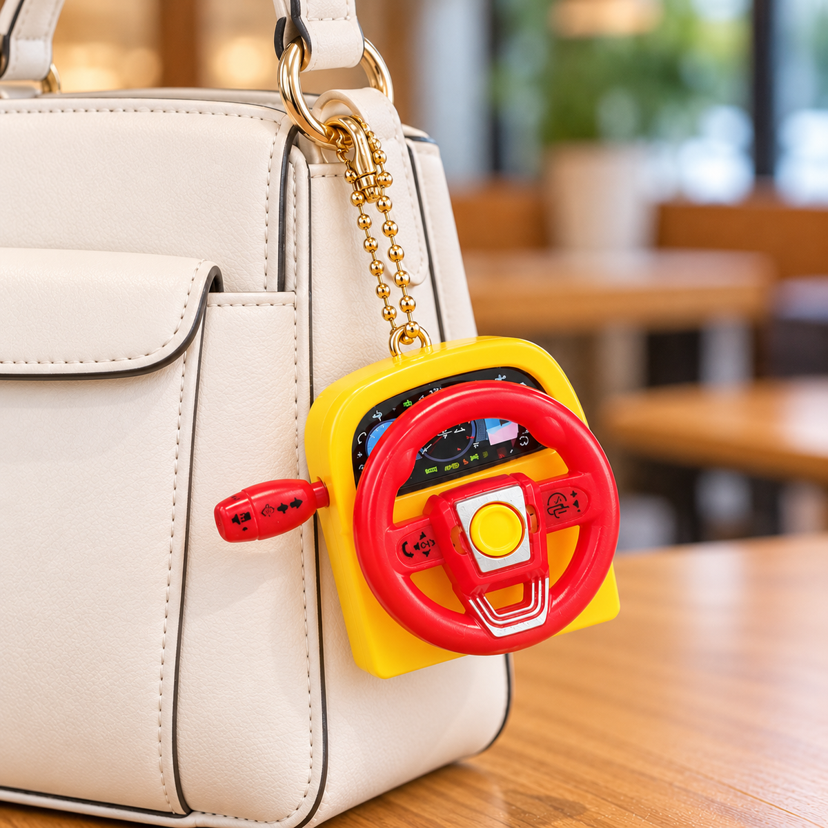Mini Steering Wheel Keychain