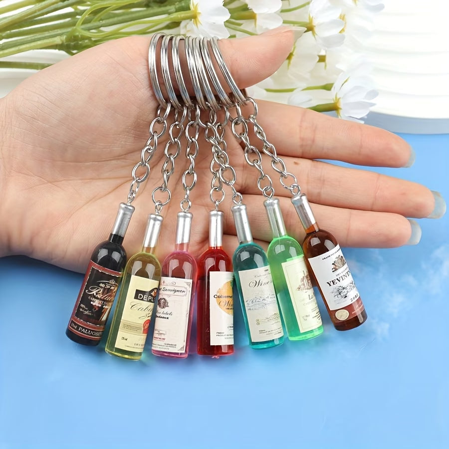 Trendy Bottle Charm Keychain