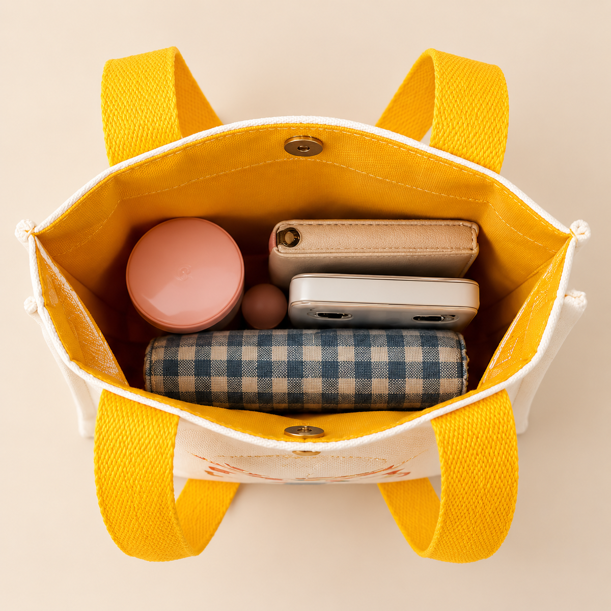 Cute Printed Canvas Mini Handbag