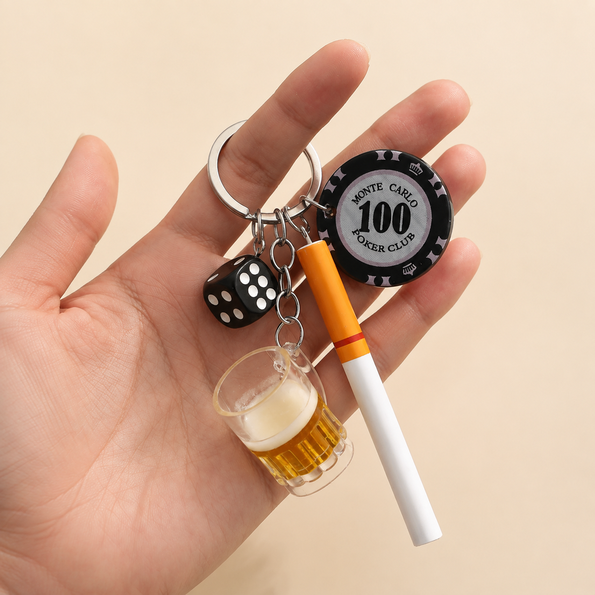 Luxury Casino Charm Keychain