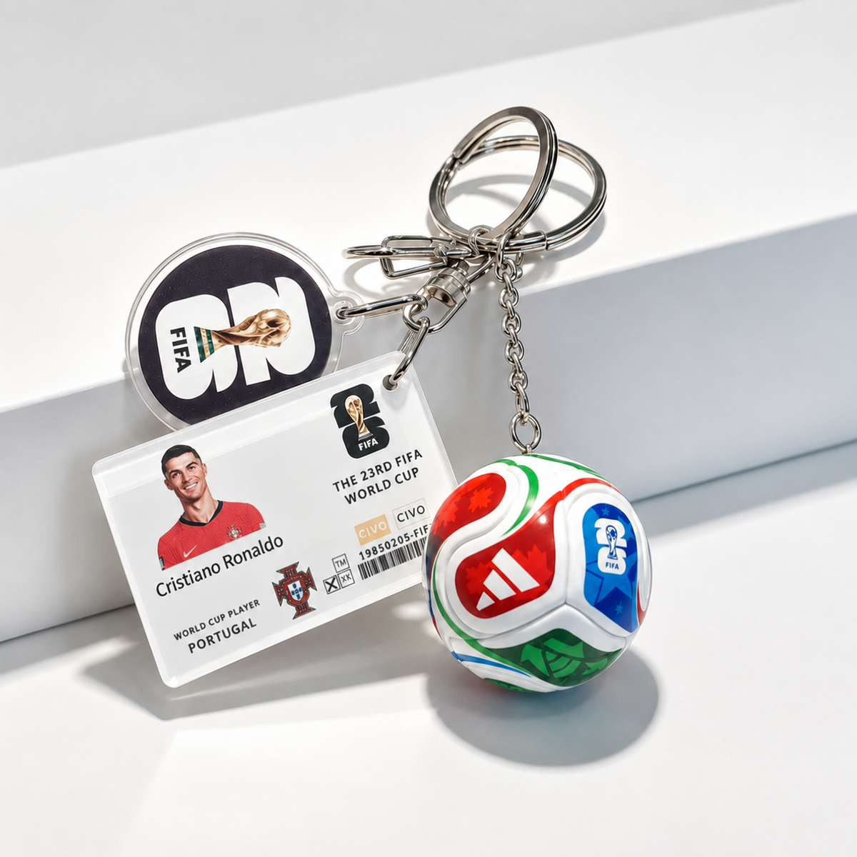 World Cup Legend Card with Football Keychain