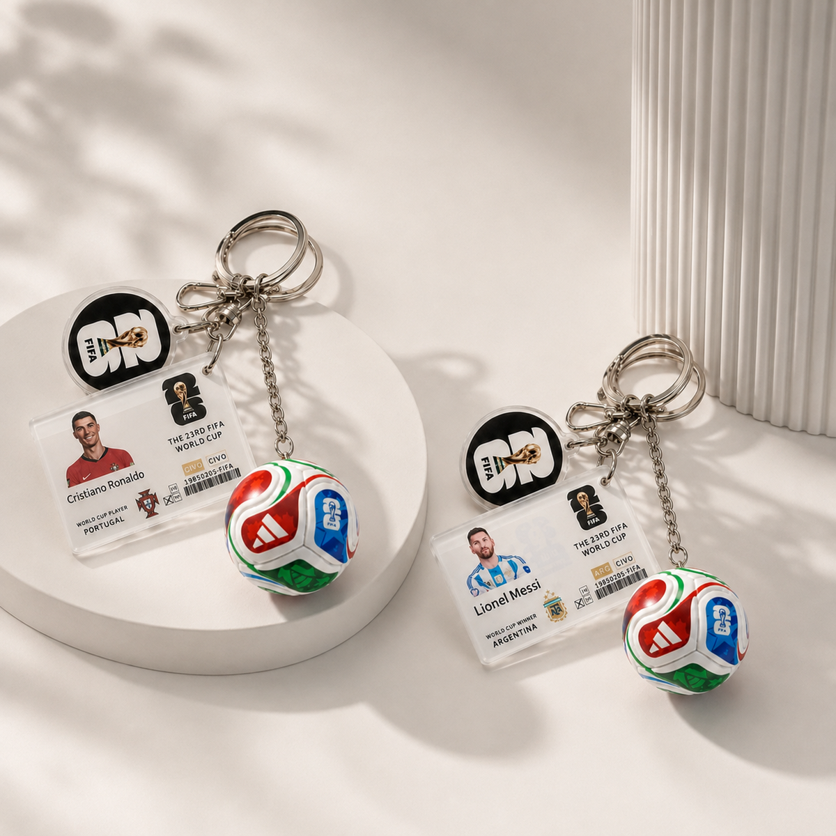 World Cup Legend Card with Football Keychain