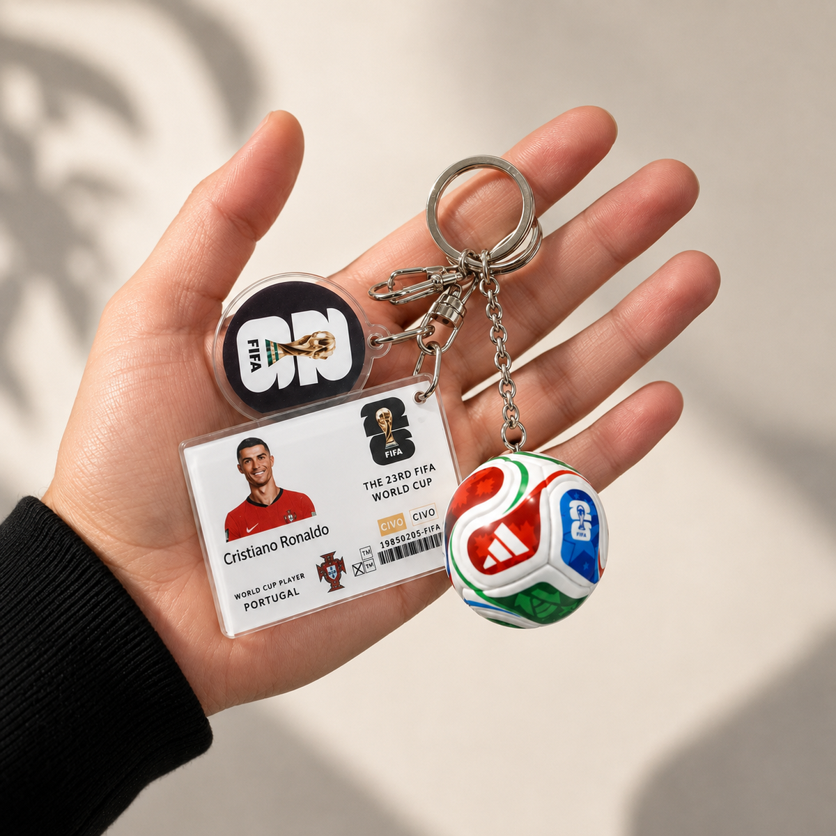 World Cup Legend Card with Football Keychain