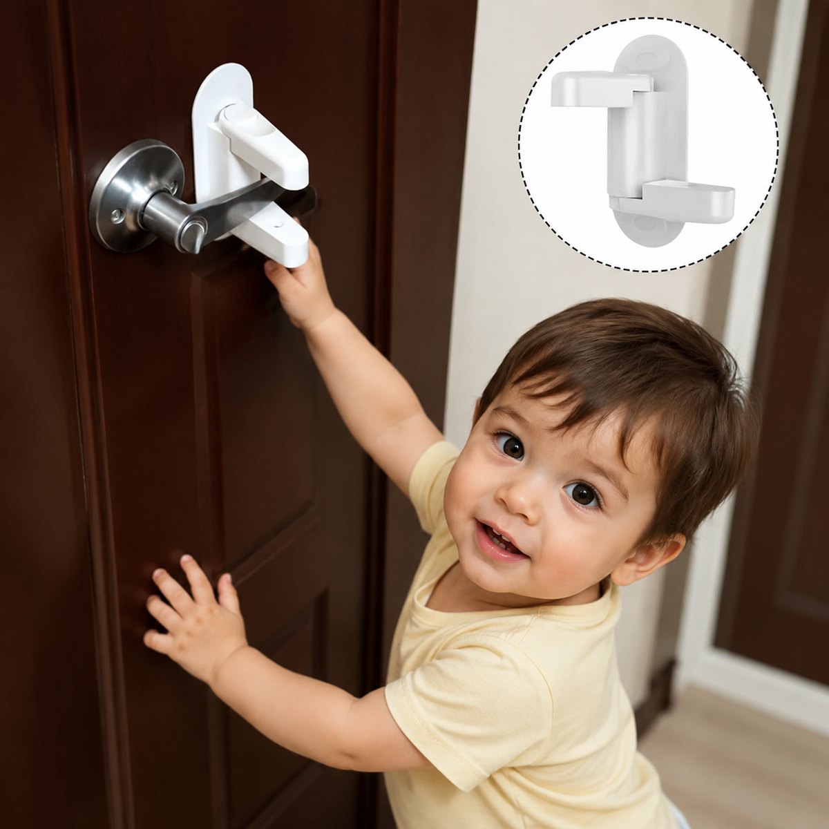 No-Drill Child Safety Door Lock