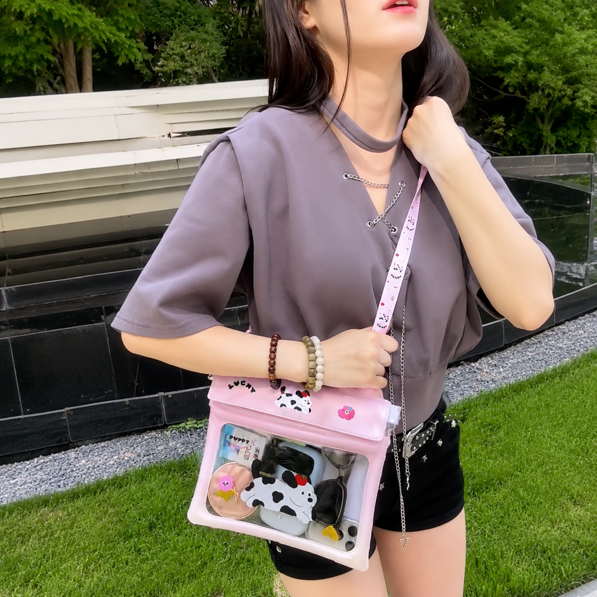 Cute Touch Screen Waterproof Sling Bag
