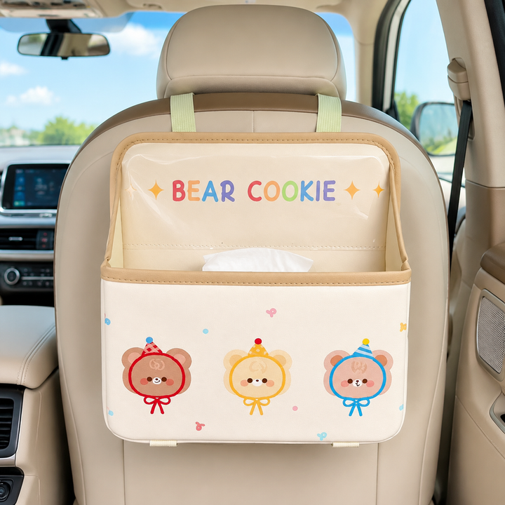 Cute Car Hanging Storage Organizer With Bucket