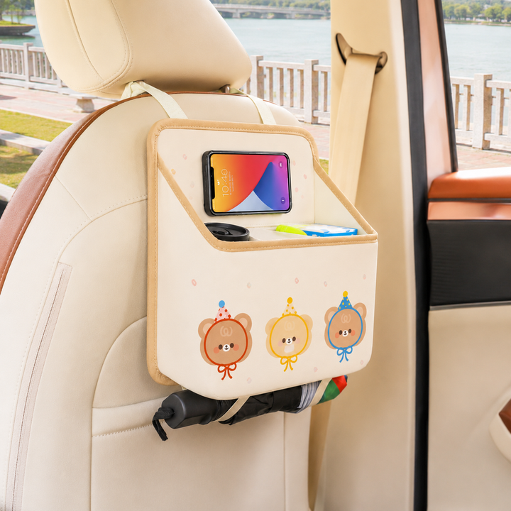 Cute Car Hanging Storage Organizer With Bucket