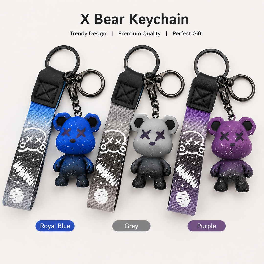 Cute Stylish Bear Keychain Charm