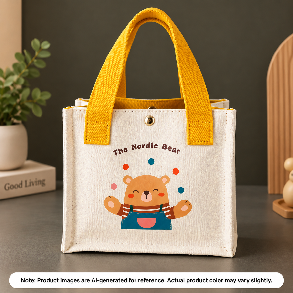 Cute Printed Canvas Mini Handbag