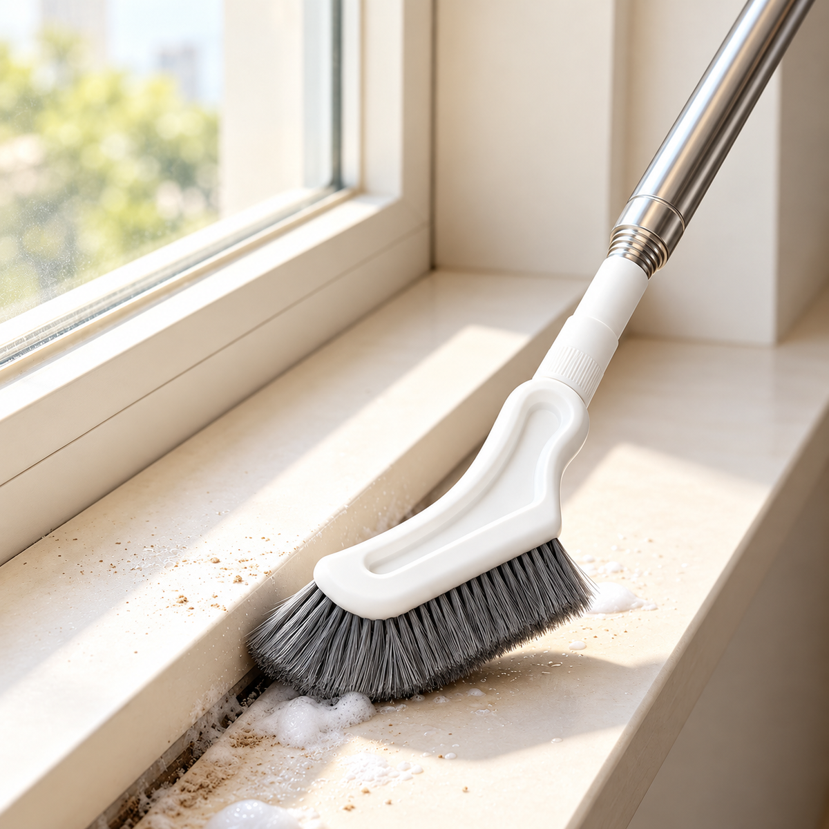 Extendable L-Shaped Cleaning Brush