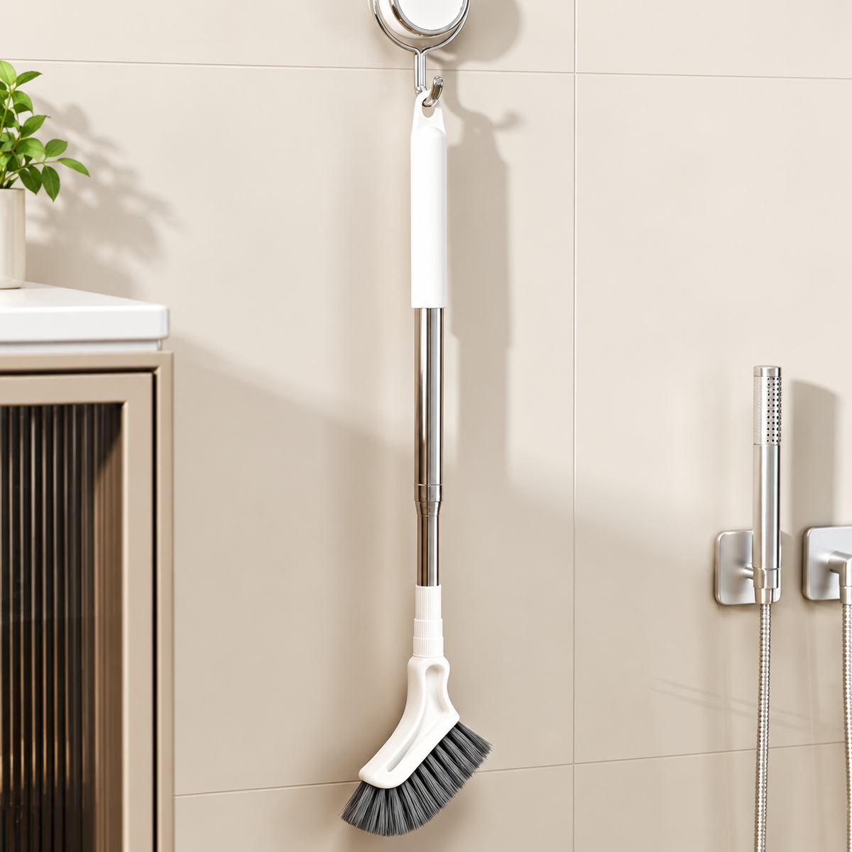 Extendable L-Shaped Cleaning Brush