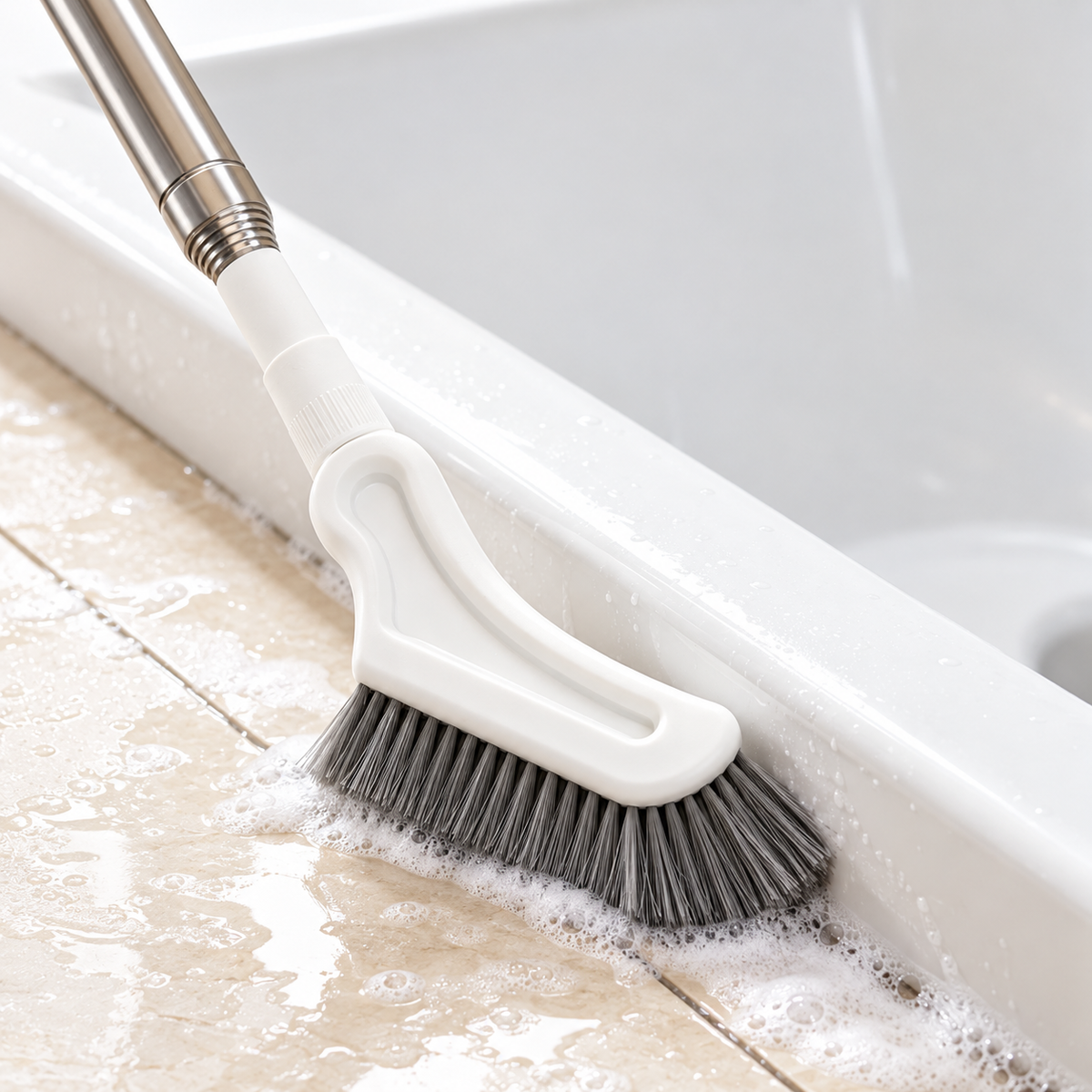 Extendable L-Shaped Cleaning Brush