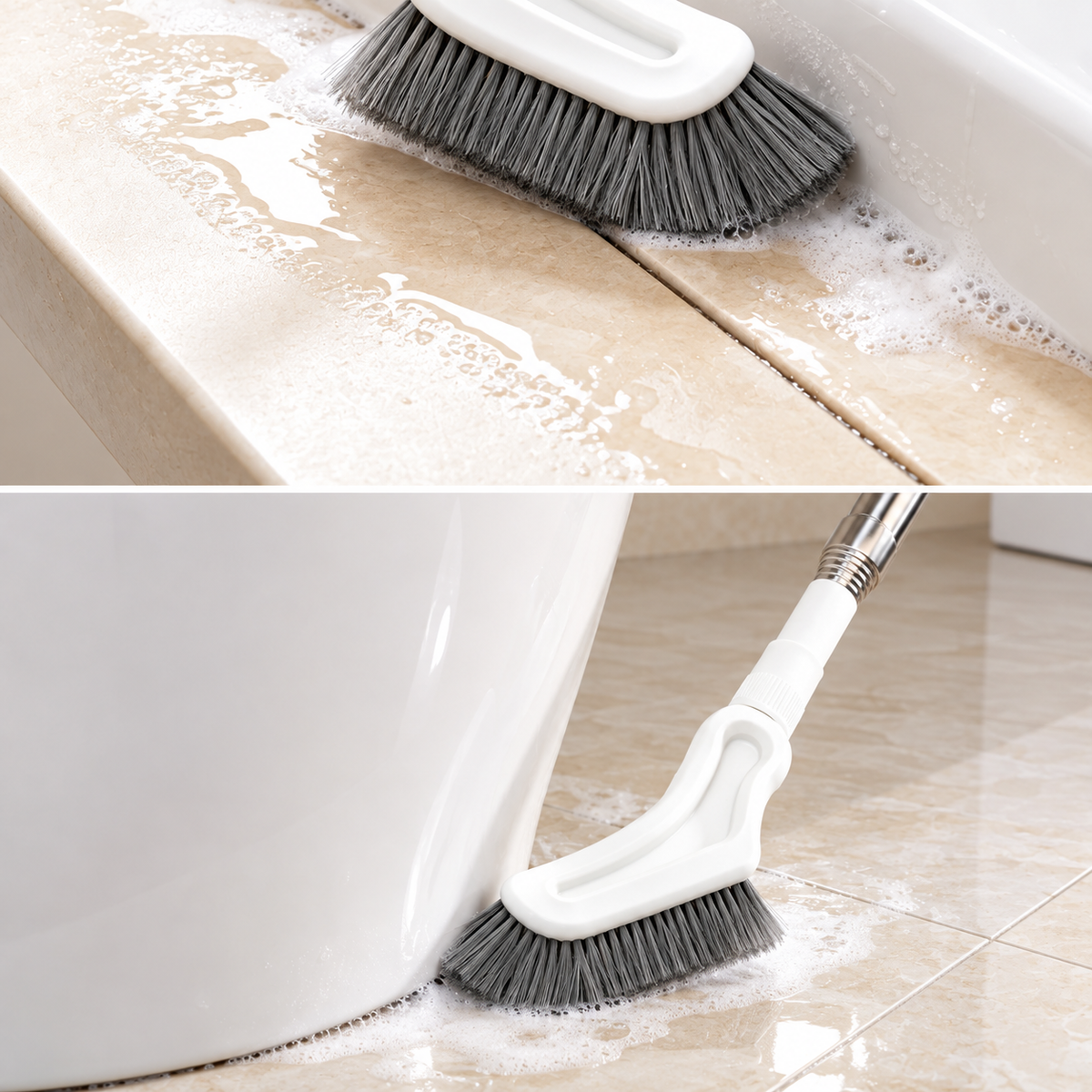 Extendable L-Shaped Cleaning Brush