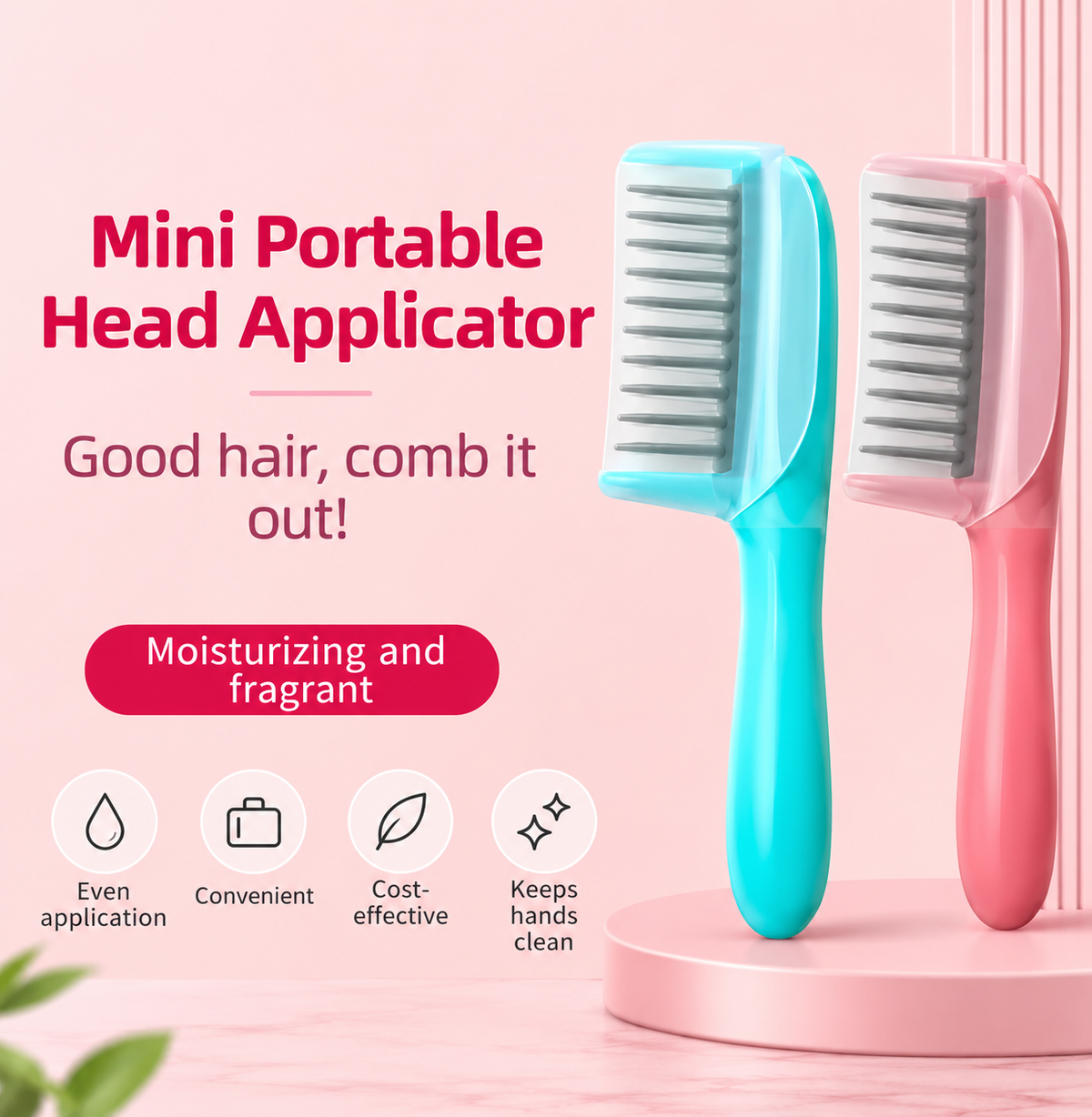 Easy Oil Dispensing Hair Comb