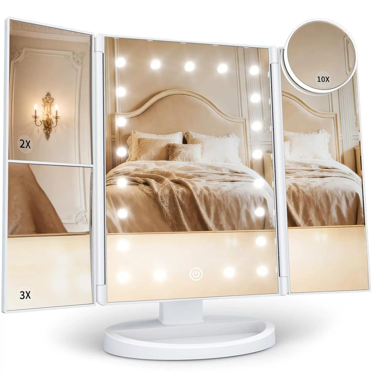 Elegant LED Foldable Beauty Mirror